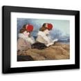 thumbnail image 1 of James Hayllar 14x12 Black Modern Framed Museum Art Print Titled - Two Women on a Carriage Ride (Approx. 1860), 1 of 5