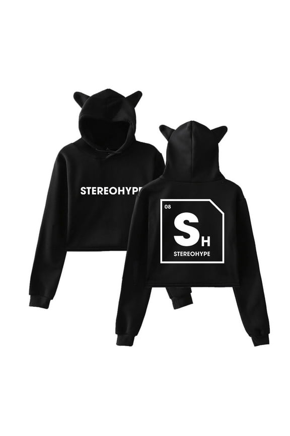 James Hype Stereohype Cat Ear Hoodie Womens Girls Sweatshirts Unique Tops
