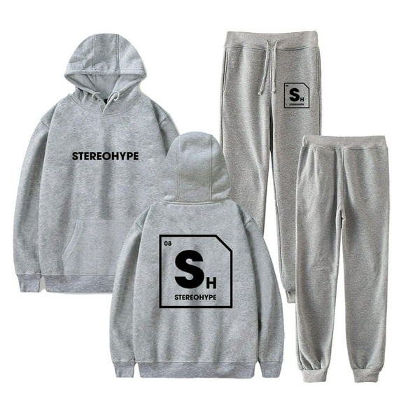 James Hype Stereohype Hoodie Suit Pullover Pants Suit HipHop Style Two Piece Suit