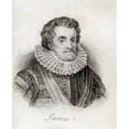 thumbnail image 1 of James I 1566-1625 First Stuart King of England From 1603 To 1625 & King of Scotland As James VI From 1567 To 1625 From The Book Crabbs Historical Dictionary Published 1825 Poster Print - 13 x 16, 1 of 1