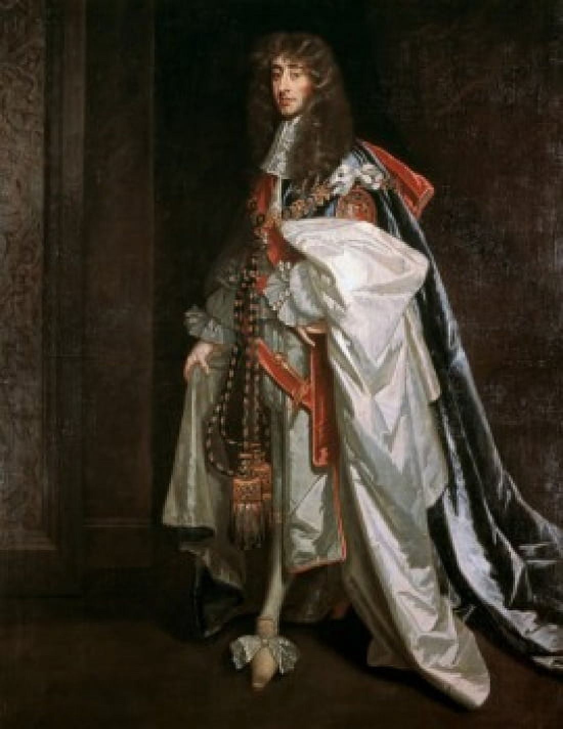 James II King of England Artist Unknown Collection of the Duke of Berwick & Alba Madrid Canvas Art - (18 x 24)