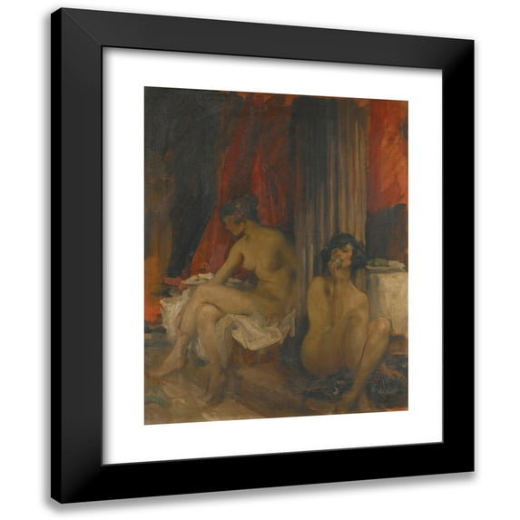 James Jebusa Shannon 12x14 Black Modern Framed Museum Art Print Titled - The Green Apple