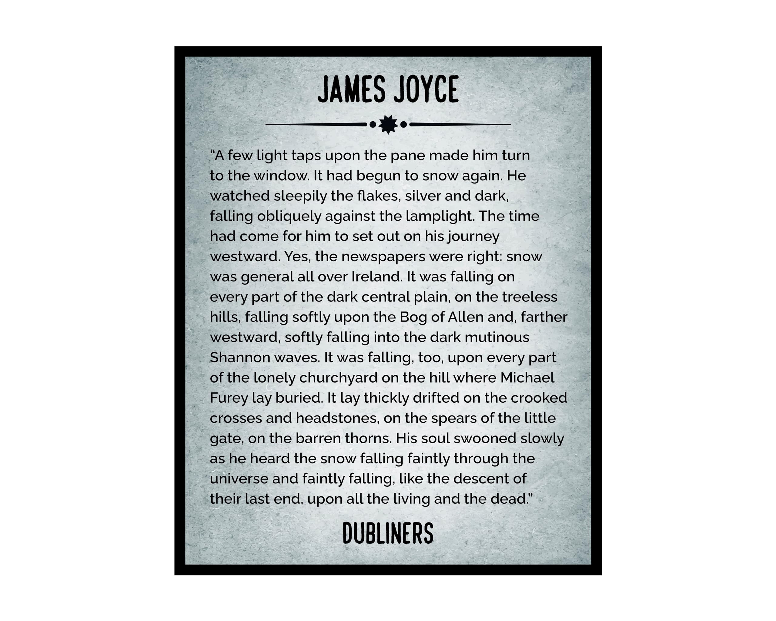 James Joyce Poster - The Dead Print - Dubliners Art - Book Page Art ...