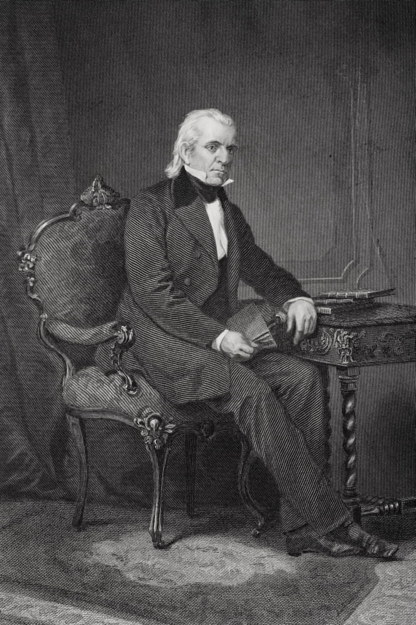 James Knox Polk 1795 To 1849 11Th President Of The United States 1845 To 1849 From Painting By Alonzo Chappel Canvas Art - Ken Welsh Design Pics (22 x 34)
