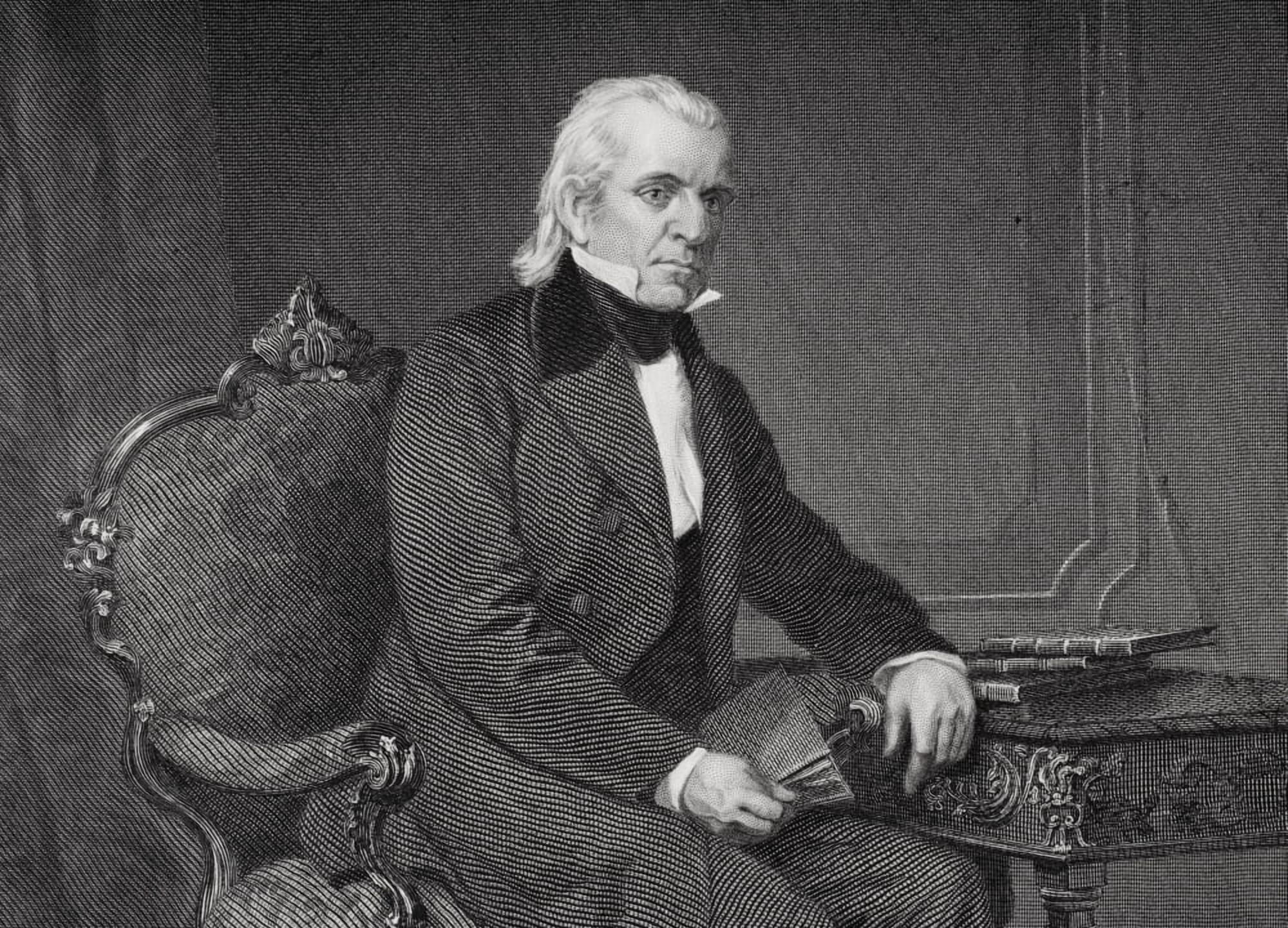 James Knox Polk 1795 To 1849 11Th President Of The United States 1845 To 1849 From Painting By Alonzo Chappel Canvas Art - Ken Welsh Design Pics (34 x 24)