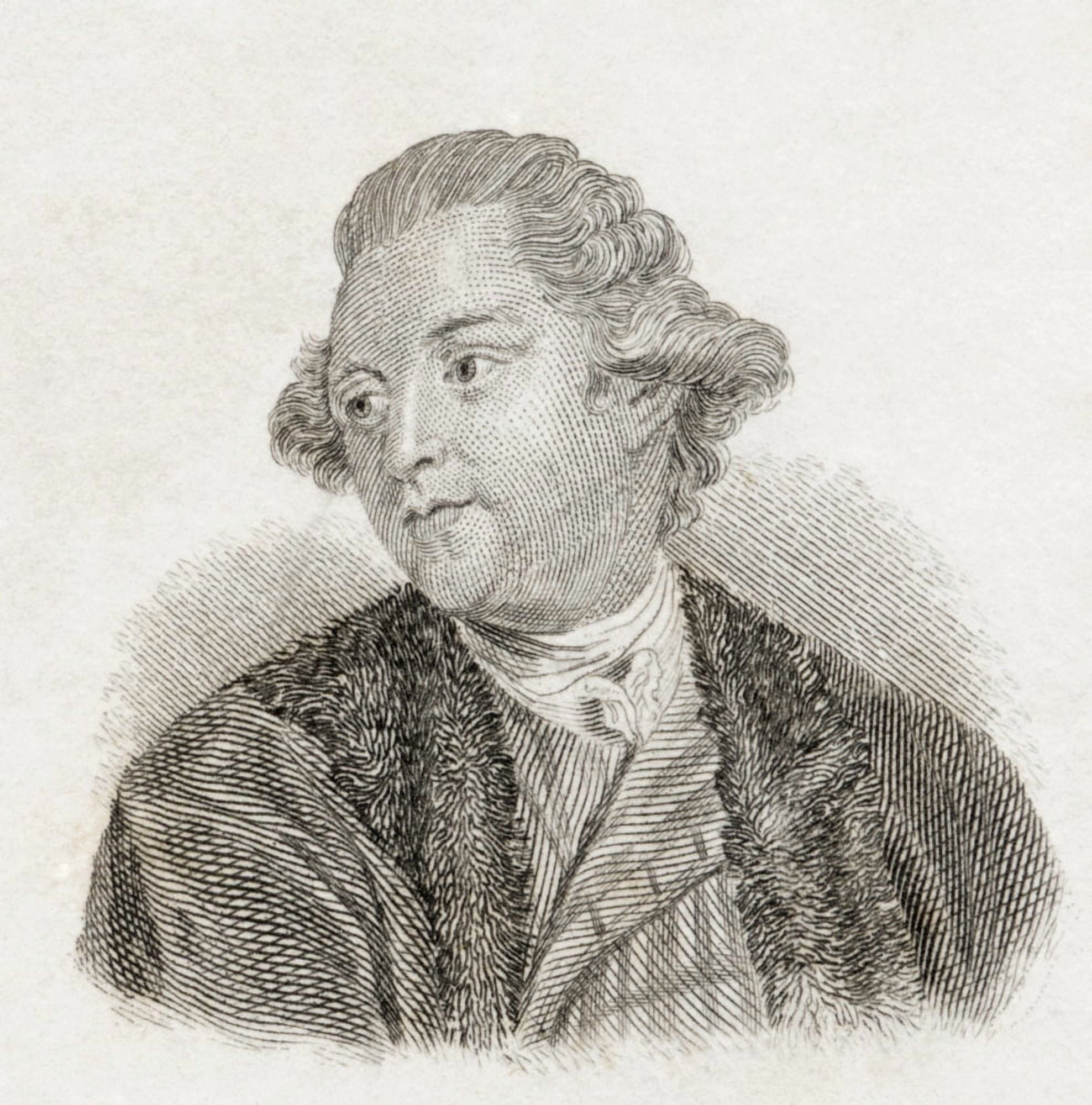 James Macpherson 1736 To 1796 Scottish Writer Poet Literary Collector And Politician From Crabbs Historical Dictionary Published 1825 Canvas Art - Ken Welsh Design Pics (24 x 24)
