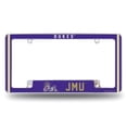 thumbnail image 1 of James-Madison Duke's Chrome Metal License Plate Frame with Full Frame Team Color Graphics, 1 of 6