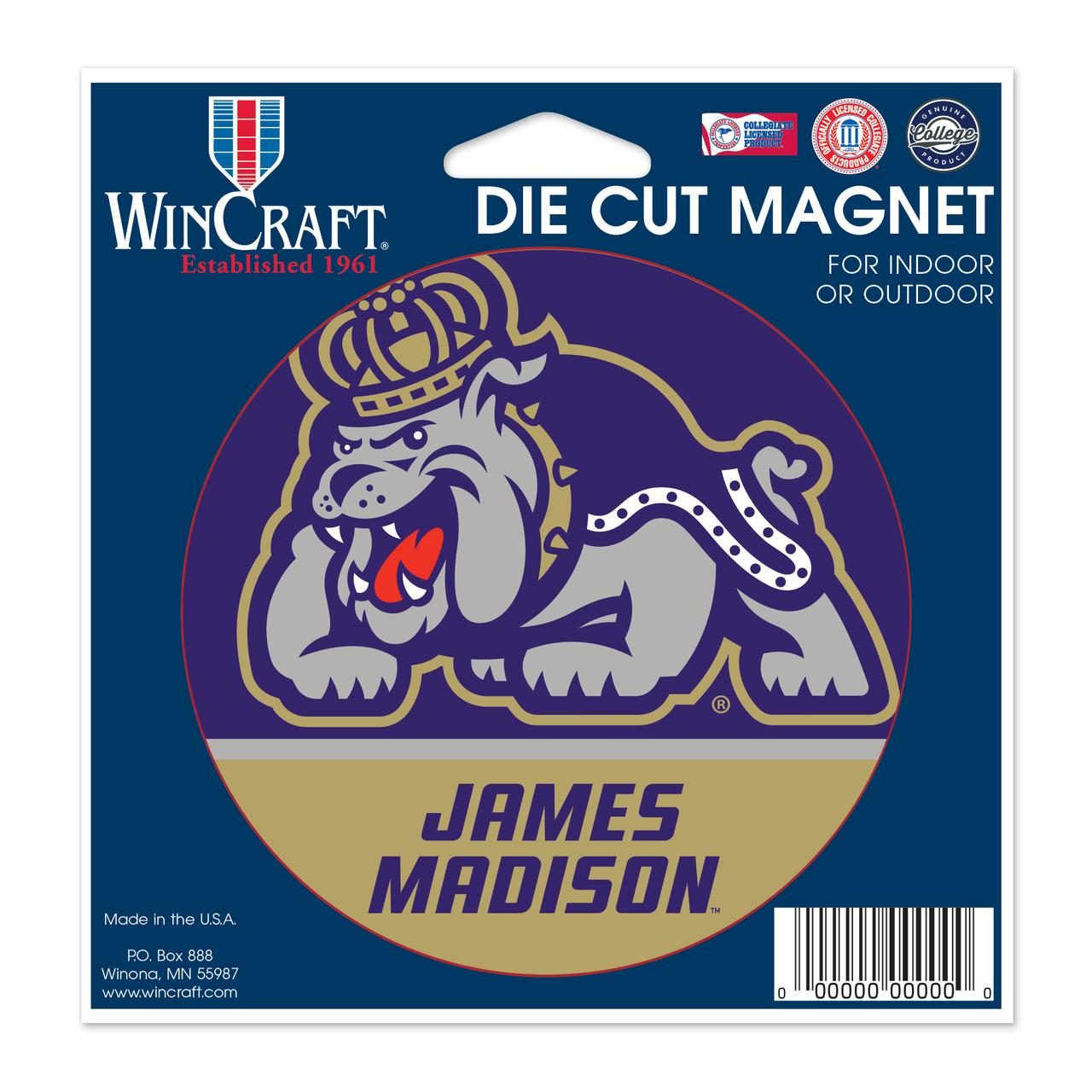 James Madison Dukes Official NCAA 4.5 inch x 6 inch  Car Magnet by Wincraft - image 1 of 1