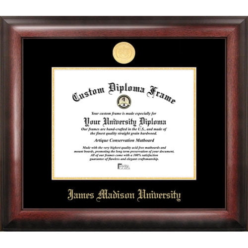 James Madison University 12" x 16" Gold Embossed Diploma Frame