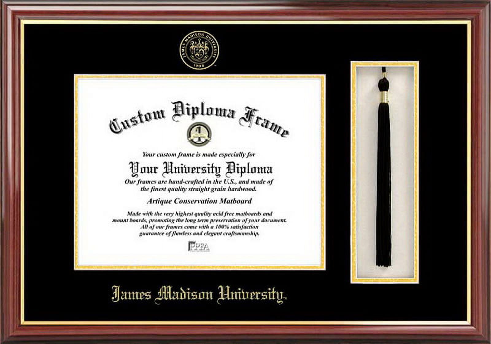 James Madison University 12" x 16" Tassel Box and Diploma Frame