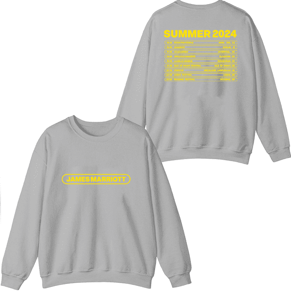 James Marriott Merch 2024 Tour Crewneck Sweatshirt Unisex Men Women Long Sleeve Graphic Top
