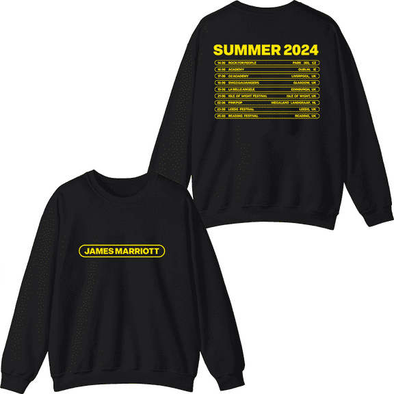 James Marriott Merch 2024 Tour Crewneck Sweatshirt Unisex Men Women Long Sleeve Graphic Top