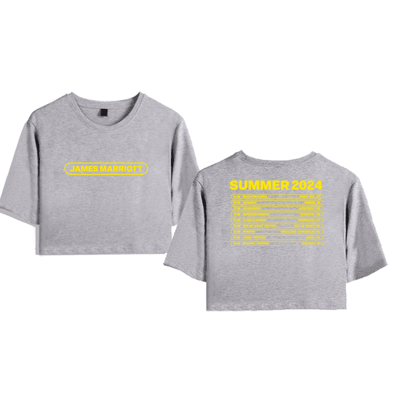 James Marriott Merch 2024 Tour Crop Top Fashion Graphic T-shirt Women Girl Short Sleeve