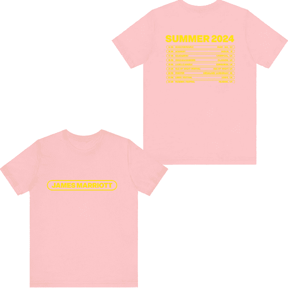 James Marriott Merch 2024 Tour T-shirt Unisex Men Women Shirt Short Sleeve Casual Graphic Tee