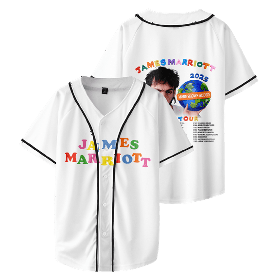 James Marriott Merch 2025 Tour Baseball Shirt Unisex T-Shirt Short Sleeve Casual Shirts