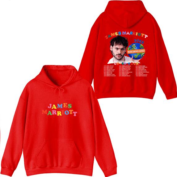 James Marriott Merch 2025 Tour Hoodie Graphic Hoodies Unisex Men Women Long Sleeve Pullover Tops