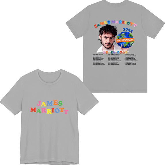James Marriott Merch 2025 Tour T-shirt Unisex Men Women Shirt Short Sleeve Casual Graphic Tee
