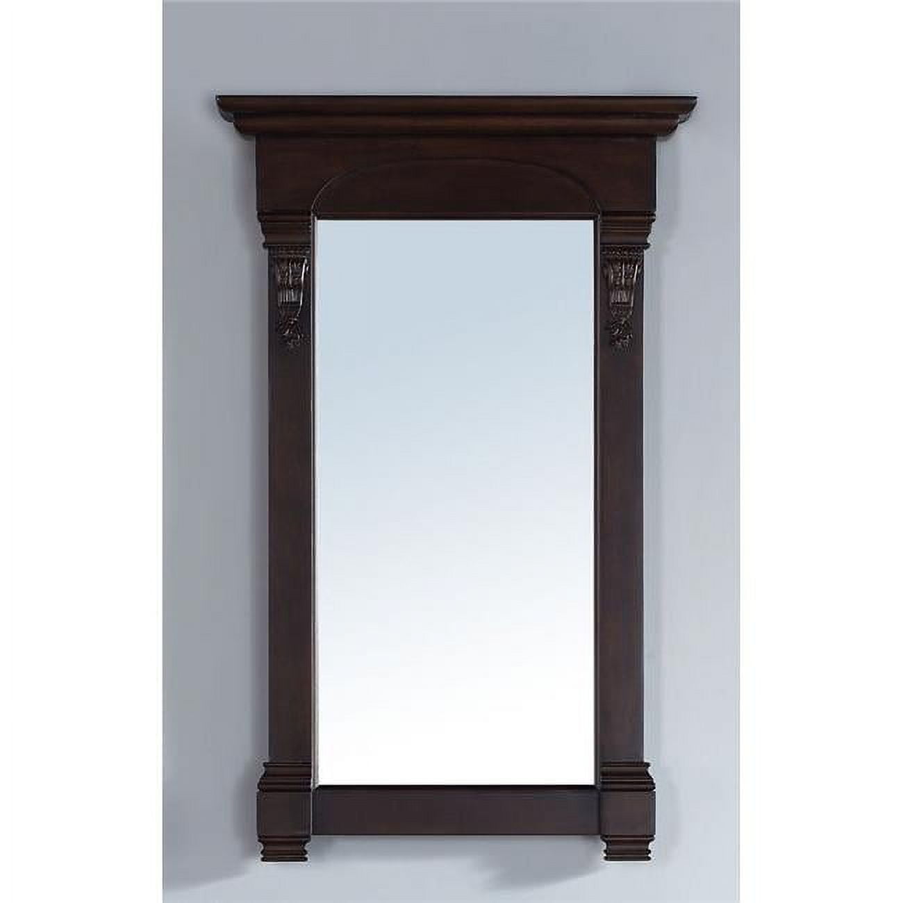 Traditional Silvered Oak Rectangular Bathroom Vanity Mirror 41"x26"