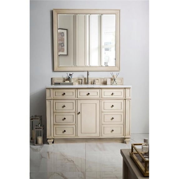 James Martin 157-M44-WW 44 in. Bristol Rectangular Mirror, White Washed Walnut