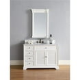 thumbnail image 1 of James Martin 238-104-V48-CWH-3CAR Savannah 48" White Single Vanity w/ Marble Top, 1 of 4
