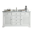 thumbnail image 1 of James Martin 238-104-V60S-CWH-3AF 60" Single Vanity with Solid Surface Top, 1 of 2