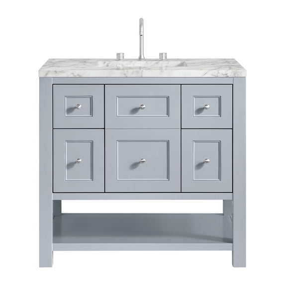 James Martin Vanities 330-V36-SRB-3CAR Breckenridge 36" Free Standing Single Basin Poplar