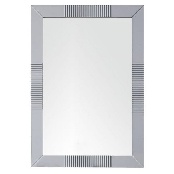 James Martin 516-M30-SL Brisbane 30" Rectangular Mirror In Silver Gray