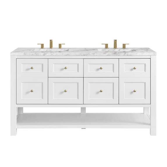 James Martin Vanities 330-V60D-BW-3CAR Breckenridge 60" Free Standing Double Basin Poplar