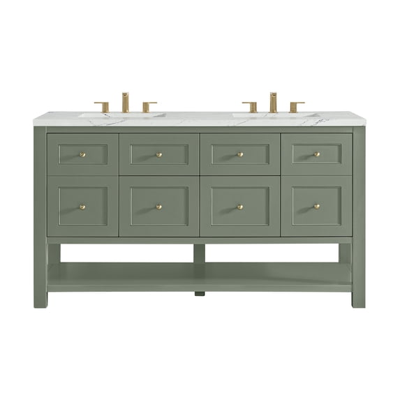 James Martin Vanities 330-V60D-SC-3ENC Breckenridge 60" Free Standing Double Basin Poplar