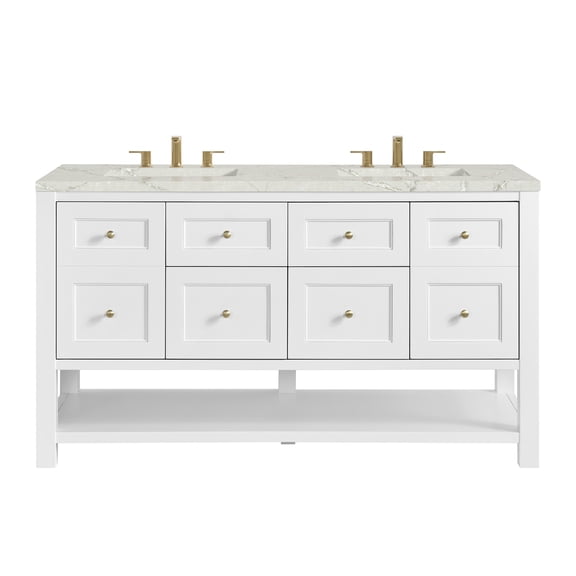 James Martin Vanities 330-V60d-3Vsl Breckenridge 60" Free Standing Double Basin Poplar