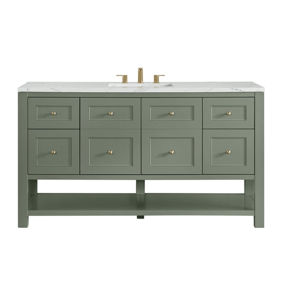 James Martin Vanities 330-V60s-3Enc Breckenridge 60" Free Standing Single Basin Poplar