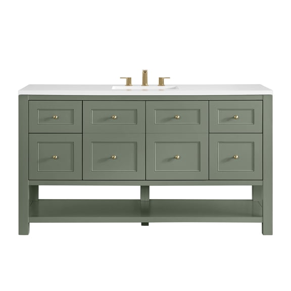 James Martin Vanities 330-V60S-SC-3WZ Breckenridge 60" Free Standing Single Basin Poplar