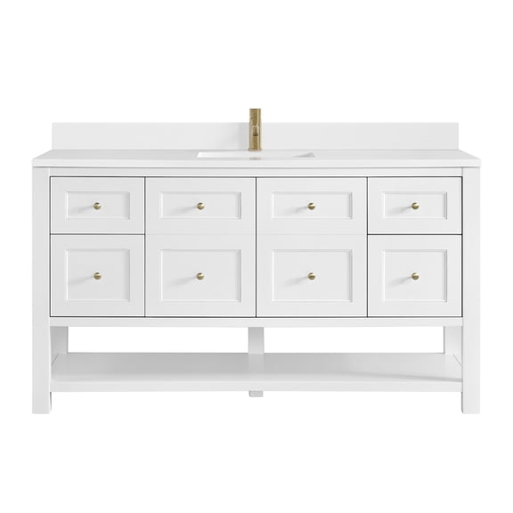 James Martin Vanities 330-V60s-1Wz Breckenridge 60" Free Standing Single Basin Poplar Wood