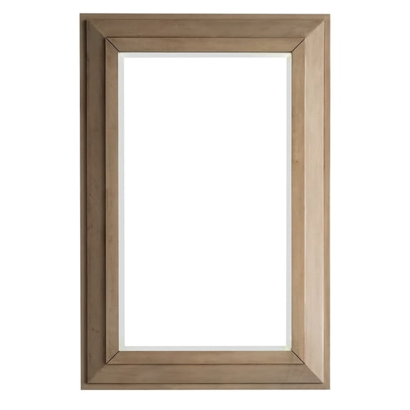 James Martin Furniture Portland 28" Rectangular Mirror, White Washed Walnut - White Washed