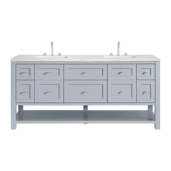 James Martin Vanities 330-V72-3Af Breckenridge 72" Free Standing Double Basin Poplar Wood