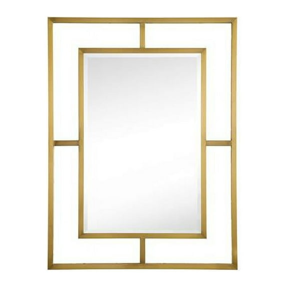 James Martin Furniture 105-M30-RGD 30 in. Boston Rectangular Mirror, Radiant Gold