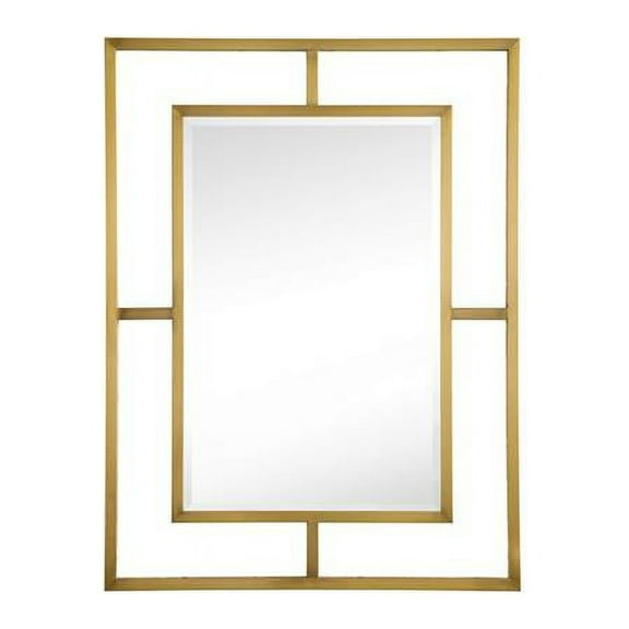 James Martin Furniture 105-M30-RGD 30 in. Boston Rectangular Mirror, Radiant Gold