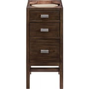 James Martin Furniture  15 in. Addison Base Cabinet with Drawers & Mid Century Acacia