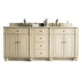 thumbnail image 1 of James Martin Furniture 157-V72-VV-3IBK 72 in. Bristol Vintage Vanilla Double Bathroom Vanity with 3 cm Iconic Black Quartz Top & Sink, 1 of 6