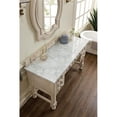 thumbnail image 1 of James Martin Furniture 161-V60S-VV-CAR-MC 60 in. Castilian Vintage Vanilla ADA Makeup Table with 3 cm Carrara Marble Top, No Cut-out, 1 of 7