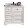 thumbnail image 1 of James Martin Furniture 238-104-V36-CWH-3EJP 36 in. Savannah Cottage White Single Bathroom Vanity Cabinet with 3 cm Eternal Jasmine Pearl Quartz Top & Sink, 1 of 6