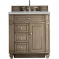 thumbnail image 1 of James Martin Furniture  30 in. Bristol Single Vanity with 3 CM Eternal Serena Quartz Top, Whitewashed Walnut, 1 of 7