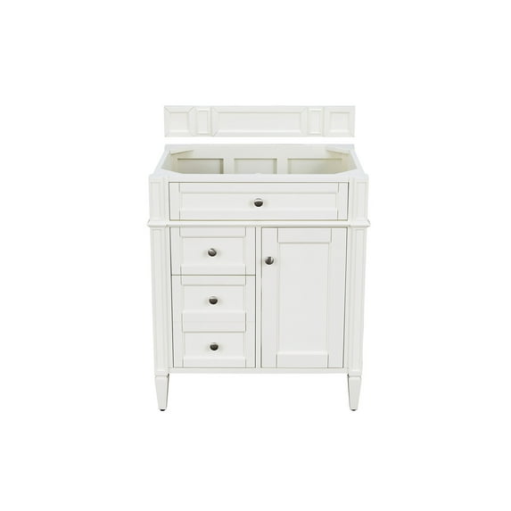 James Martin Furniture 30 in. Brittany Single Vanity, Bright White