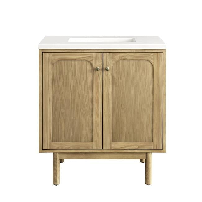 Laurent 30" Light Natural Oak Single Vanity Base