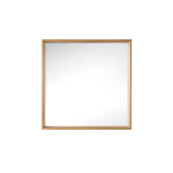 James Martin Vanities 803-M35.4-NTA 35.4 in. Milan Square Cube Mirror Natural Ash