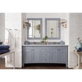 thumbnail image 1 of James Martin Furniture 527-V60D-SL-4GLB Palisades 60 in. Double Vanity with 4 cm Galala Beige Marble Top, Silver Gray, 1 of 6