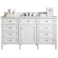 thumbnail image 1 of James Martin Furniture  60 in. Brittany Single Vanity with 3 CM Carrara Marble Top, Bright White, 1 of 7