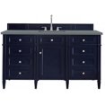 thumbnail image 1 of James Martin Furniture  60 in. Brittany Single Vanity with 3 cm Cala Blue Quartz Top, Victory Blue, 1 of 7