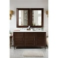 thumbnail image 1 of James Martin Furniture 620-V60D-BNM-3SND Portland 60 in. Double Vanity & 3 CM Summer Sand Quartz Top, Burnished Mahogany, 1 of 1