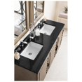 thumbnail image 1 of James Martin Furniture 620-V60D-WW-3IBK 60 in. Portland White Washed Walnut Double Bathroom Vanity with 3 cm Iconic Black Quartz Top & Sink, 1 of 7